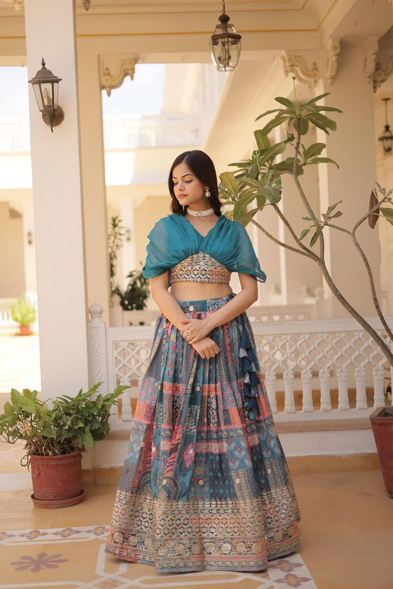 Embroidered Lehenga Choli Perfect for Festivals and Occasions For Women