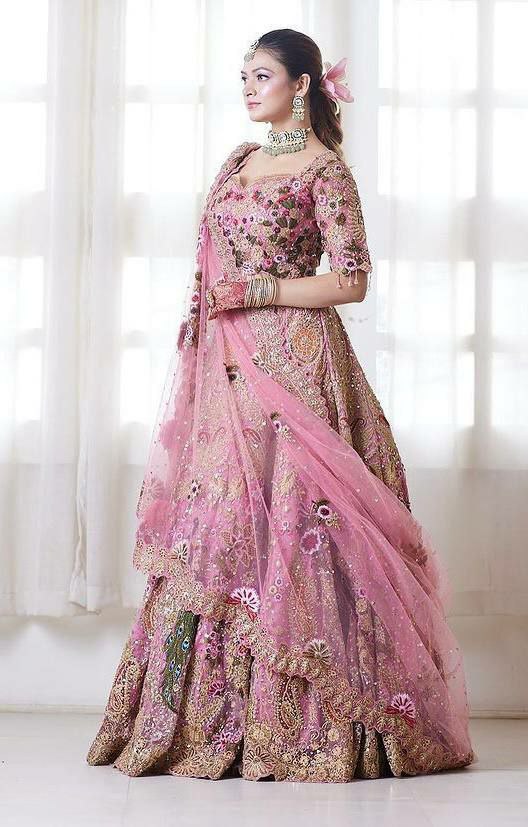 Tiered Lehenga Choli Elegant Wedding Dress and Party Wear For Women