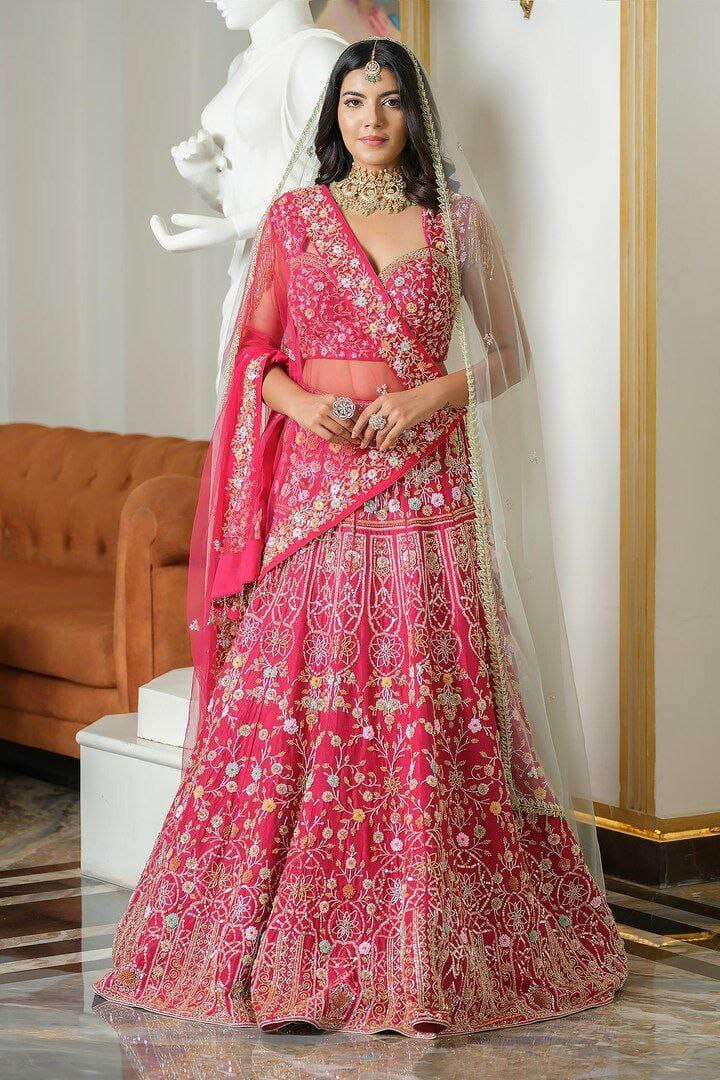 Lehenga Choli with Zari Work Stunning Wedding and Celebration Wear For Women