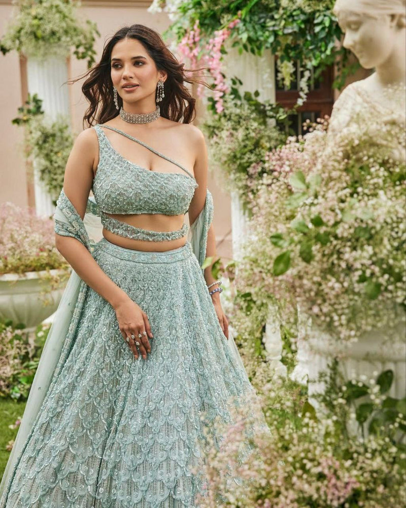 Peplum Lehenga Choli Trendy Party Wear and Bridal Dress For Women