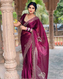 Dazzling Lamé Saree with Jimmy Choo-Inspired Embellishments For Women