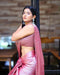 Modern Glam Silk Saree with a Soft Metallic Sheen For Women