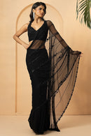 Exquisite Embroidered Saree with Rich Work and Heavy Thread Detailing for Women