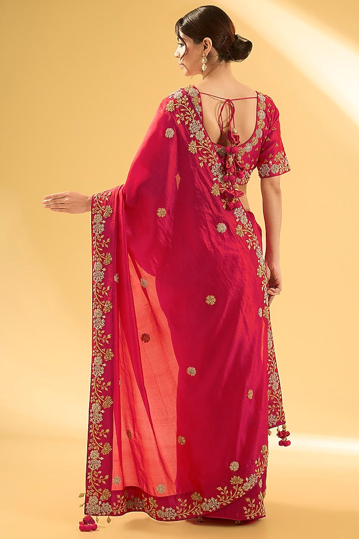 Glamorous Party Wear Saree with Rich Work and Heavy Craftsmanship for Women