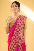 Exquisite Bridal Saree with Heavily Embellished Rich Work for a Grand Look for Women