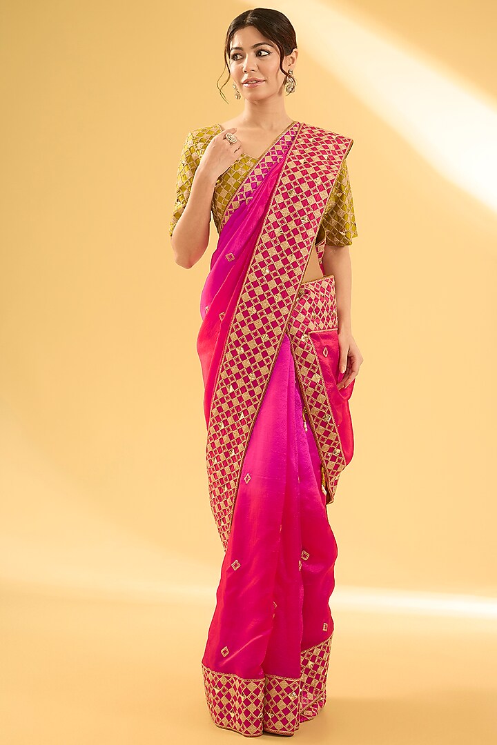 Exquisite Bridal Saree with Heavily Embellished Rich Work for a Grand Look for Women