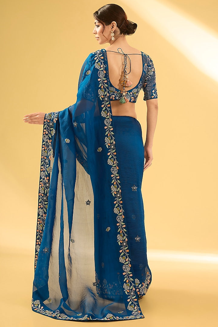 Elegant Festive Saree with Rich Handwork and Heavy Embellishments for Women