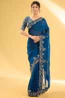 Elegant Festive Saree with Rich Handwork and Heavy Embellishments for Women