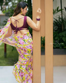 Lightweight Saree with Stunning Flower Prints For Women