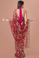 Chic Designer Saree with Rich Work and Heavy Craftsmanship for Special Occasions for Women