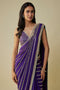 Glamorous Heavy Purple Saree with Rich Zari Work and Detailed Embellishments for Women