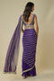 Glamorous Heavy Purple Saree with Rich Zari Work and Detailed Embellishments for Women