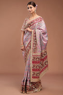 Traditional Embroidered Saree with Rich Work and Heavy Design Elements for Women