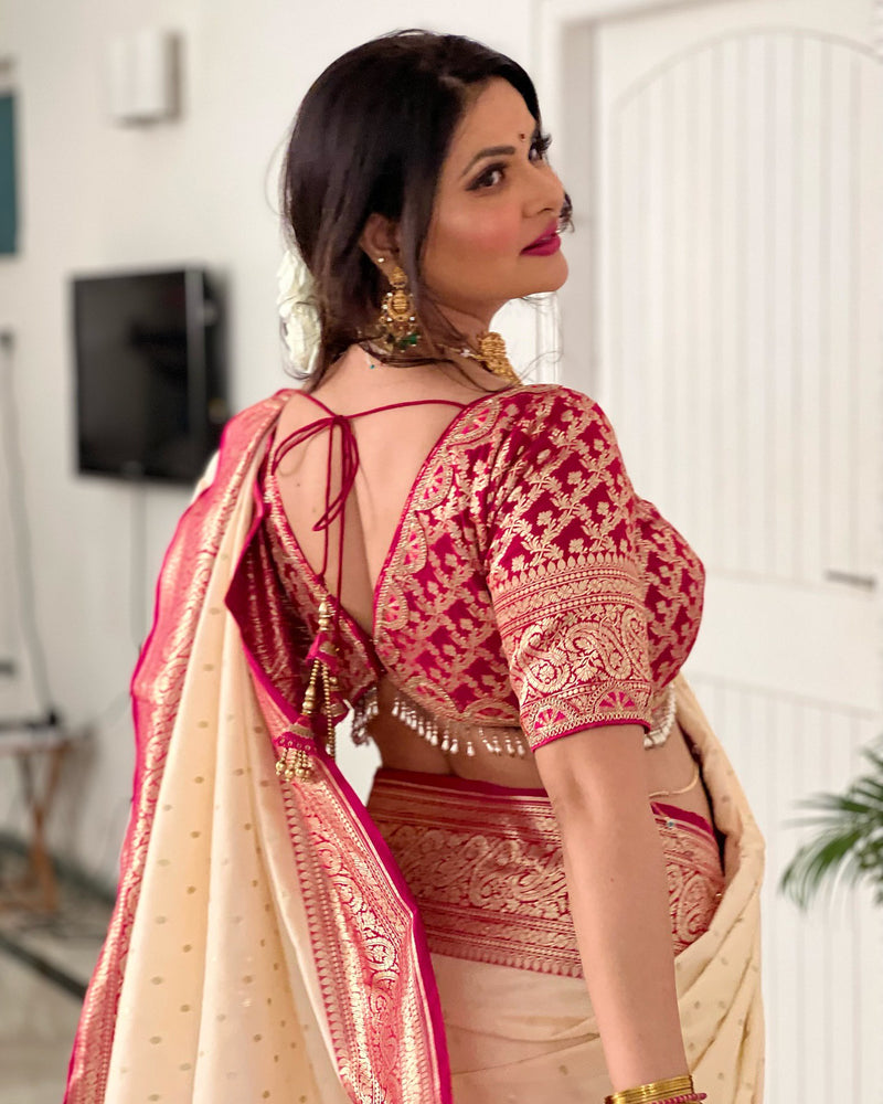 Royal Banarasi Silk Saree with Intricate Zari Work For Women