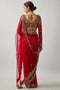 Exquisite Party Wear Saree with Rich Handcrafted Work and Heavy Embellishments for Women