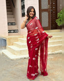 Charming Georgette Saree with Layered Embellishments For Women