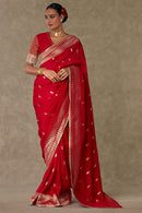 Sumptuous Silk Saree with Rich Handwork and Heavy Embellishments for Women