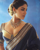 Sophisticated Kasavu Saree with Gold Woven Borders For Women