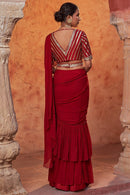 Elegant Designer Saree with Rich Gold Work and Heavy Stone Detailing for Women