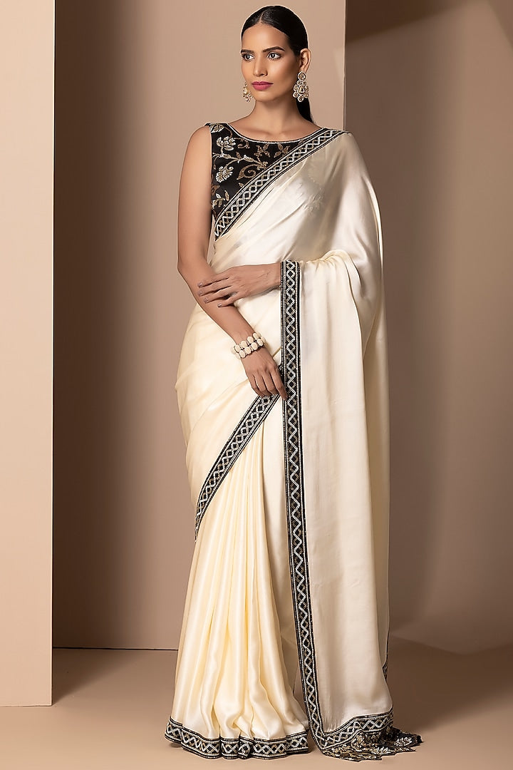 Timeless Silk Saree with Rich Work and Heavy Stone Detailing for Women