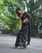 Versatile Cotton Saree with Modern Stripes and Floral Accents For Women