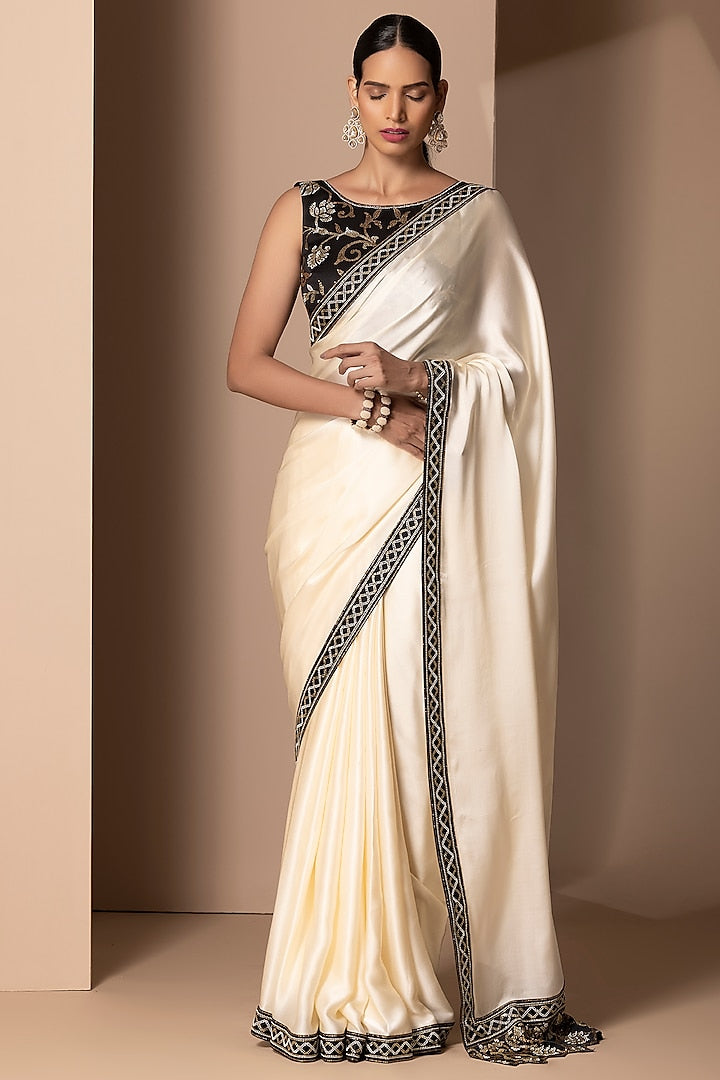 Timeless Silk Saree with Rich Work and Heavy Stone Detailing for Women