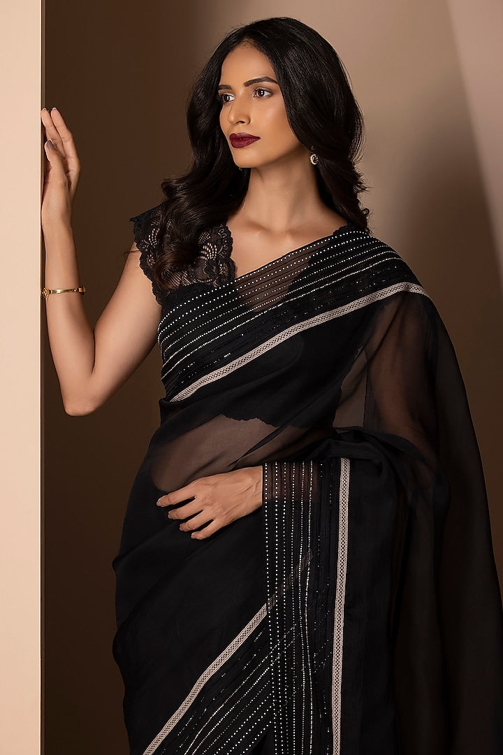 Luxurious Designer Saree with Rich Handwork and Heavy Embellishments for Women