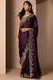 Exquisite Bridal Saree with Rich Embroidery and Heavy Decorative Work for Women