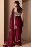 Exclusive Wedding Saree with Rich Silk Work and Heavy Handcrafted Embellishments for Women