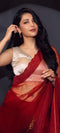 Charming Organza Saree with Delicate Embroidery For Women