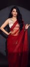 Charming Organza Saree with Delicate Embroidery For Women