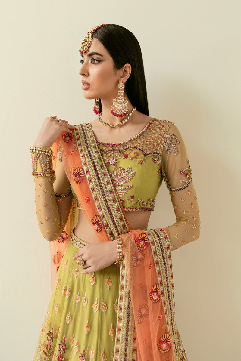 Extravagant Ethnic Wedding Gown with Heavy Embroidery & Classic Detailing For Women