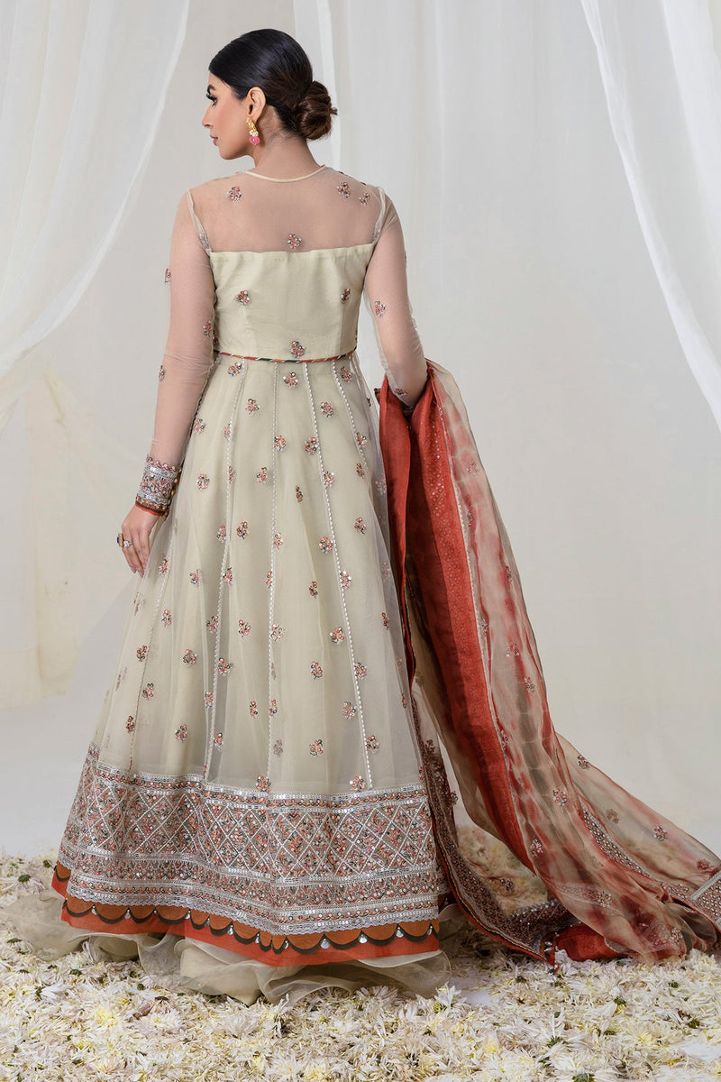 Exclusive Ethnic Wedding Gown with Rich Embroidery & Heavy Bridal Embellishments For Women