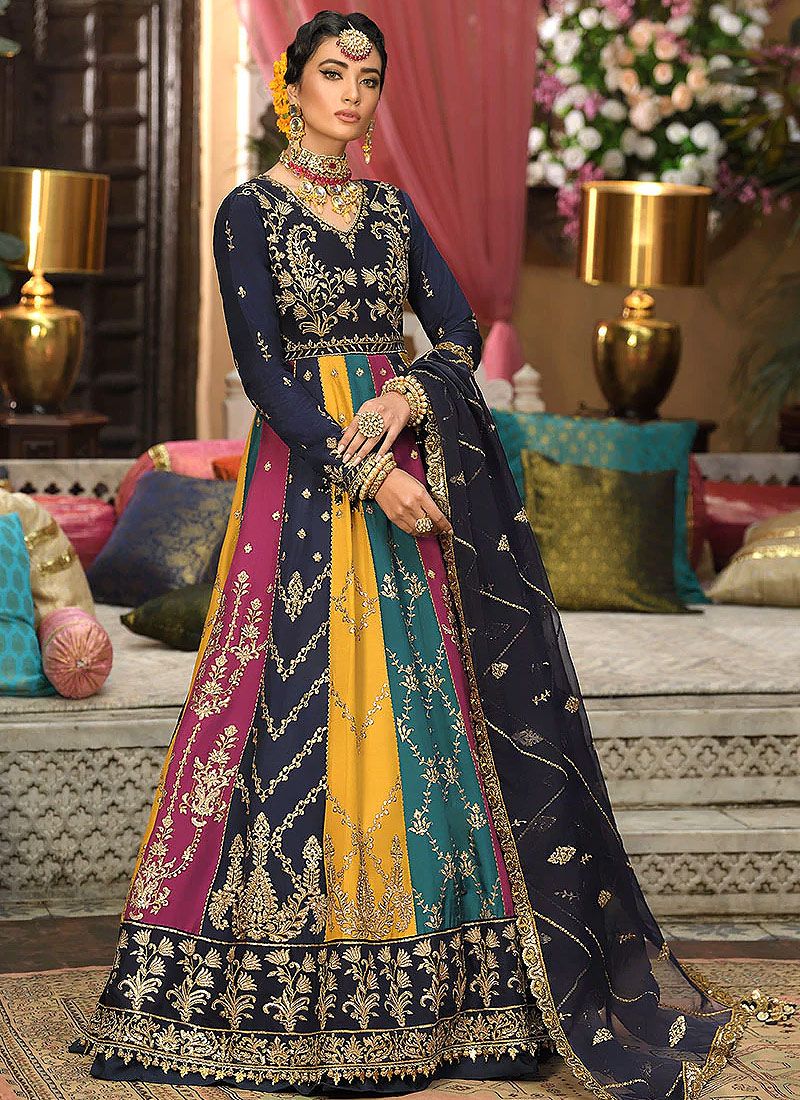 Grand Bridal Gown with Traditional Ethnic Embroidery and Luxe Heavy Work For Women