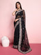 Black Sequin Embellished Georgette Gota Patti with Zari Saree collection