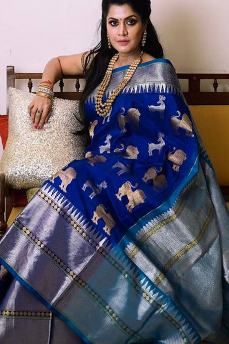 Charming Banarasi Pure Soft Silk Blue Color Latest Saree for woven