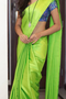 Latest Rama Colored Soft Silk Jacquard Saree SY 5509