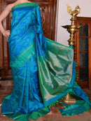 Graceful Banarasi Pure Soft Cotton Sky Blue Colour Saree SY 5741