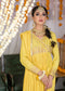 Yellow Colored Dori And Embroidered Work Design Gown Dress