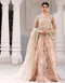 Net Embroidered Wedding Wear Peach Gown