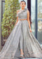 Designer Gray Colored Lehenga With Cigarette Pant And Heavy blouse