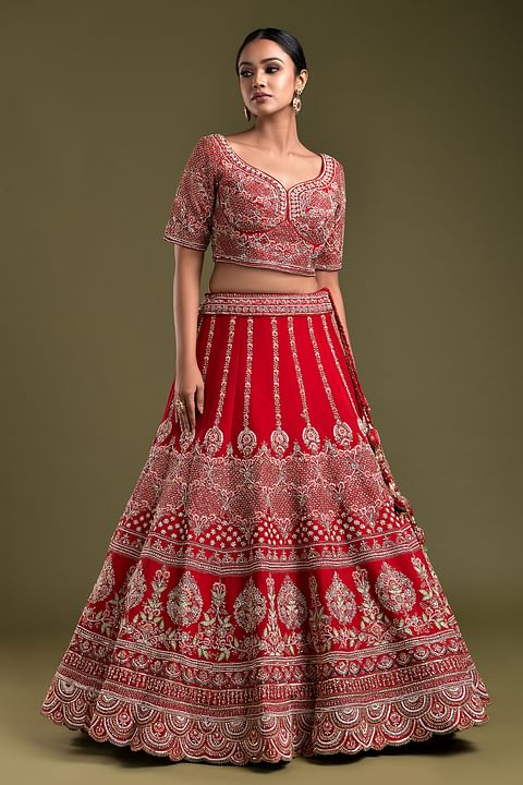 Red Colored Wedding Wear Lehenga Choli