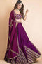 Latest Designer Embroidery/Hand Work Silky Satin Lehenga Online