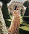 Traditional Lehenga Choli Golden Bridal Dress Pakistani