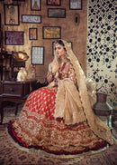 Red Colored Designer Bridemaid Lehenga Choli For Wedding