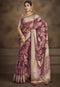 Bollywood Style designer orient printed saree with heavy lace border for woven wear