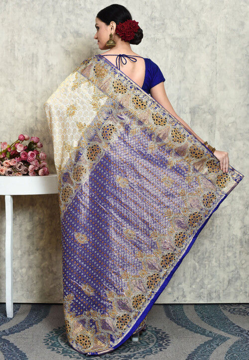 Pure Silk Paisley Bollywood Kanjivaram Style Saree With Digital Print Zari Border daily wear