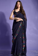 Embellished Georgette Saree with Sequin  for Reception Party Wear Saree