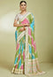 Art Brasso Wedding Saree in Multicolor with Weaving work for wedding wer