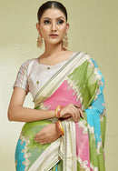 Art Brasso Wedding Saree in Multicolor with Weaving work for wedding wer